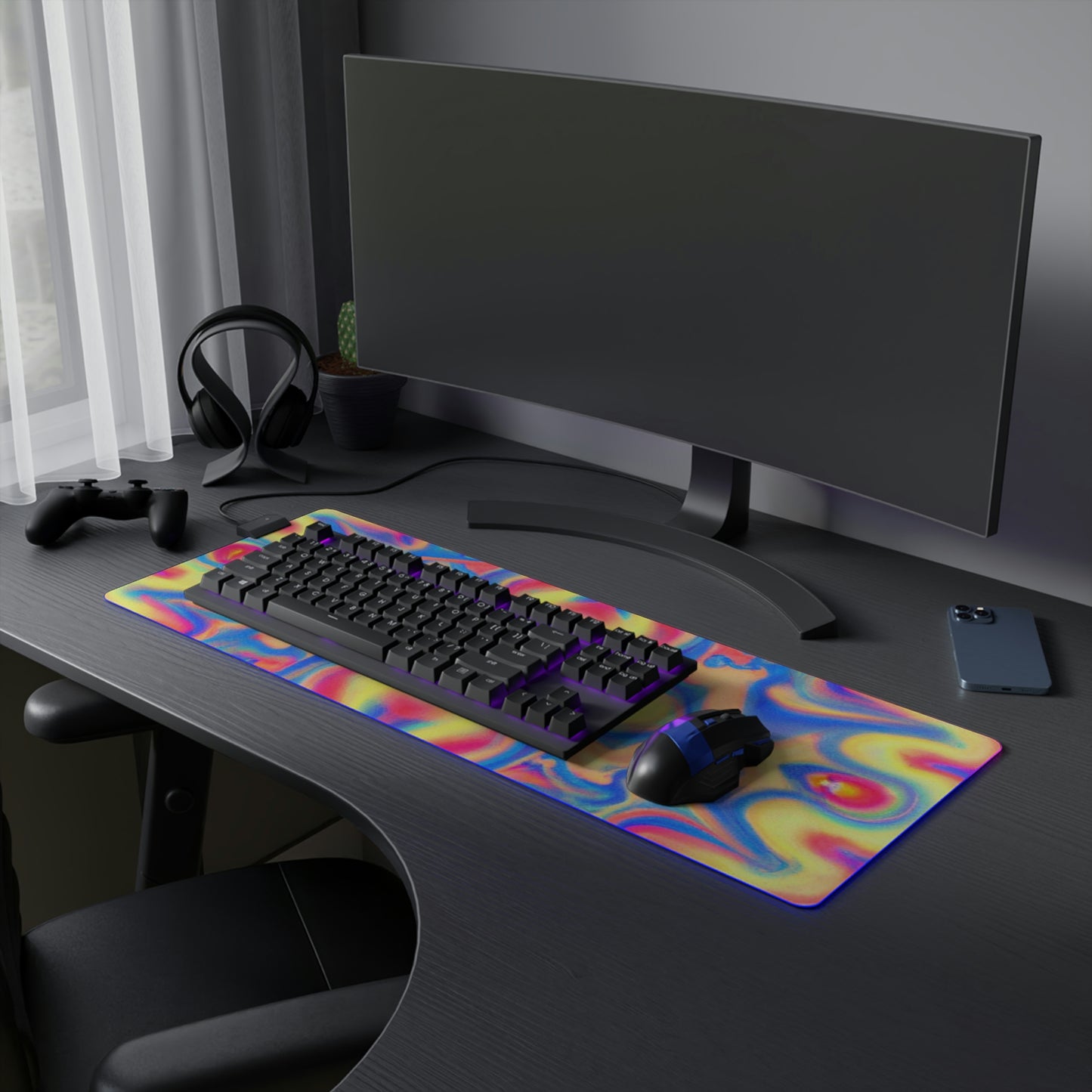 Rocky "Rocket" Rodillio - Psychedelic Trippy LED Light Up Gaming Mouse Pad