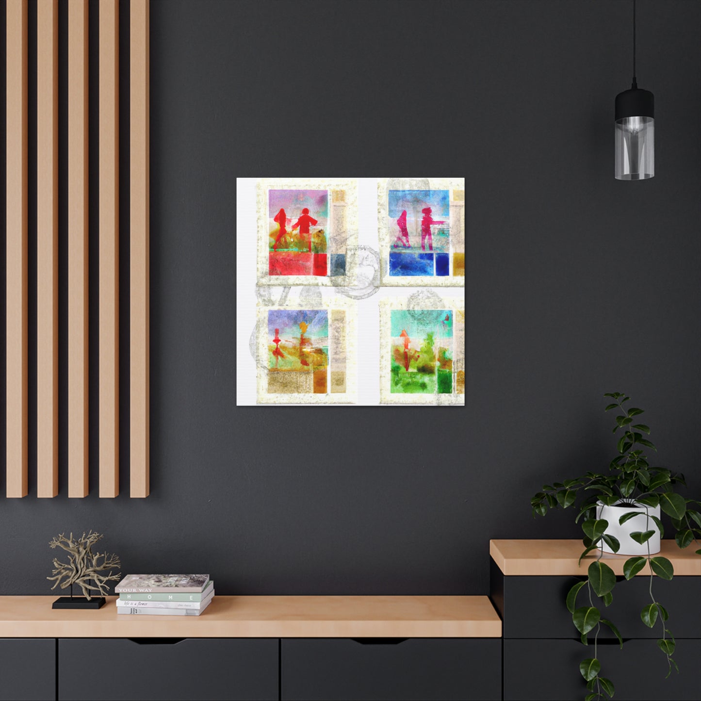 Global Traveler Series - Postage Stamp Collector Canvas Wall Art