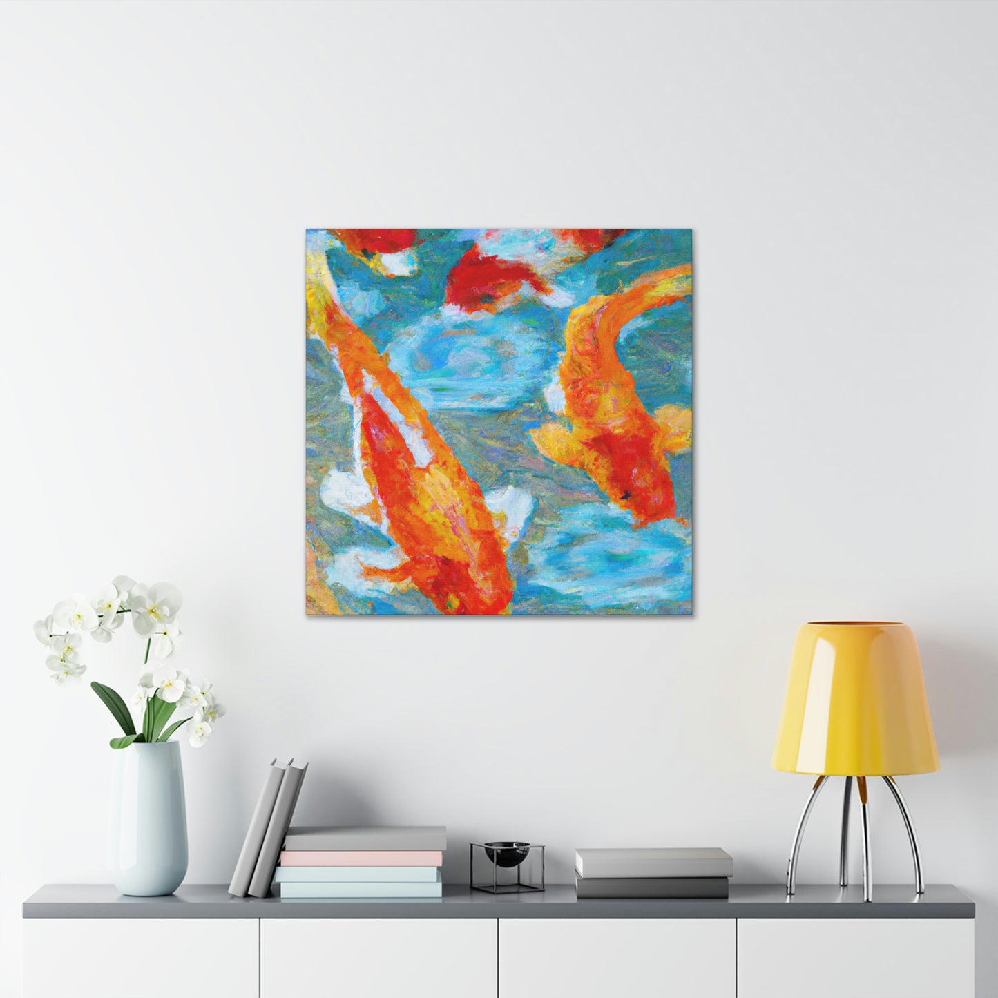 Gertrude the Bard - Koi Fish Canvas Wall Art