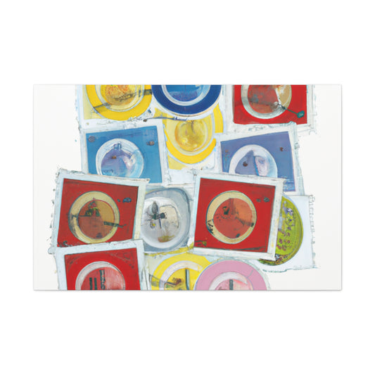 Globe Trotting Stamps - Postage Stamp Collector Canvas Wall Art