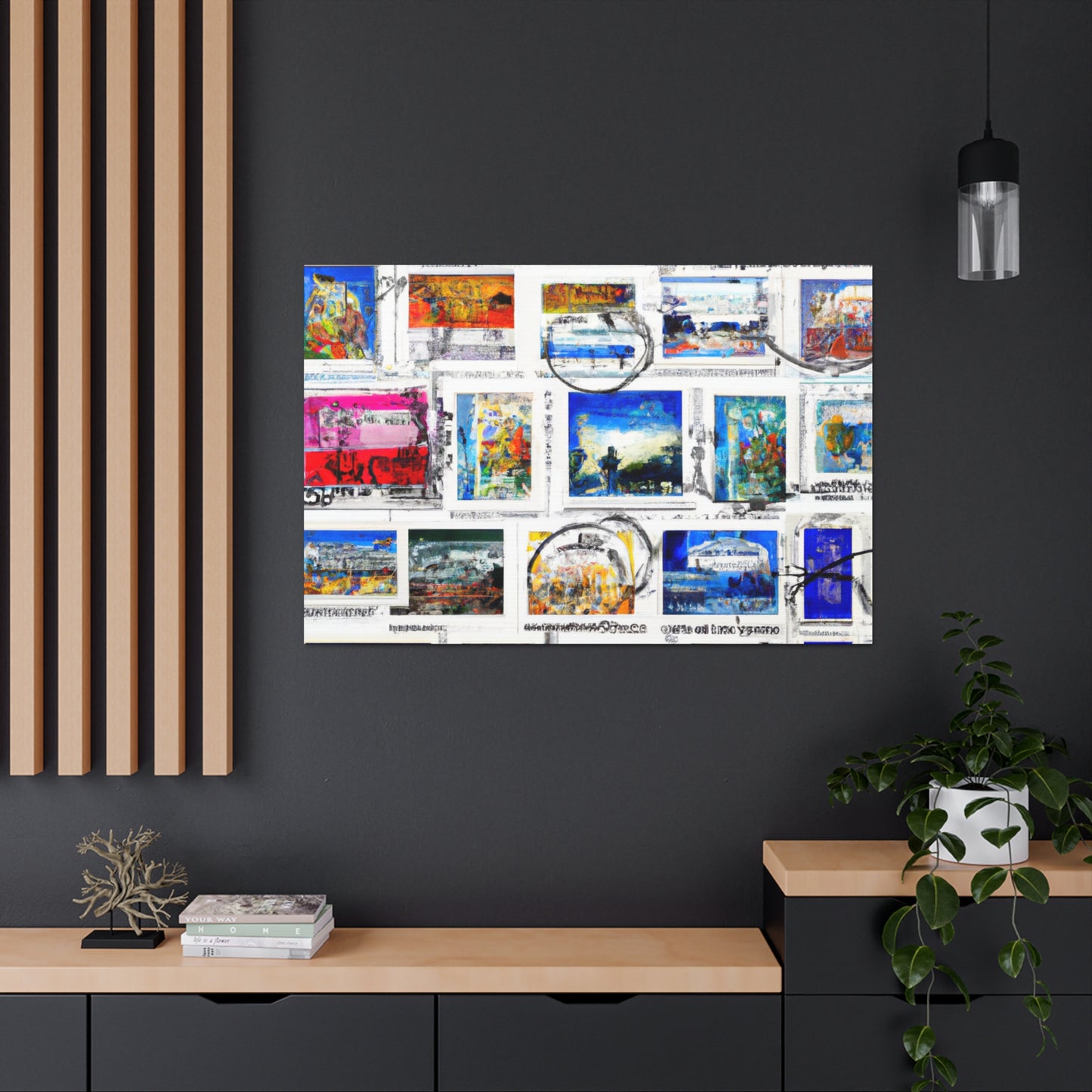 "Global Cultures Collection." - Postage Stamp Collector Canvas Wall Art