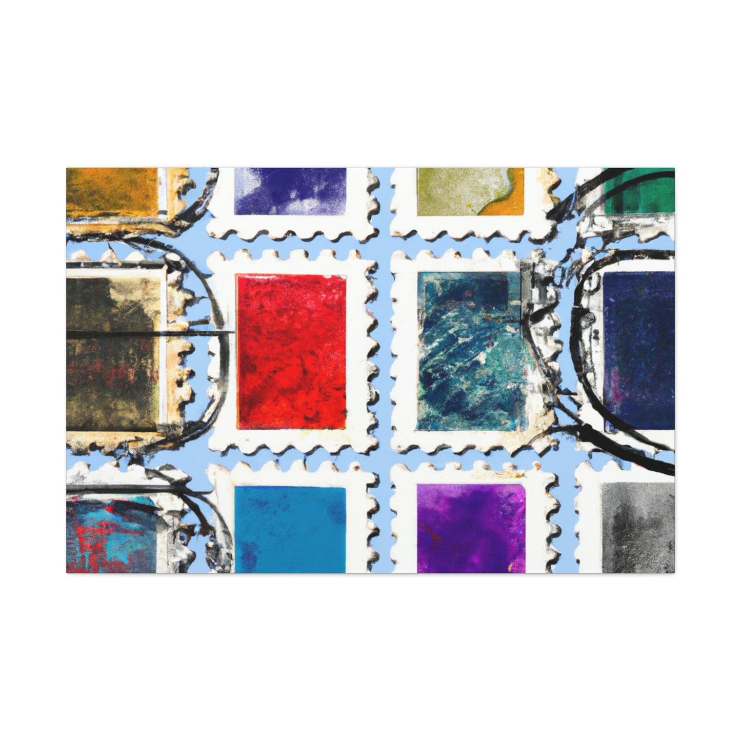 Global Celebration Stamps - Canvas