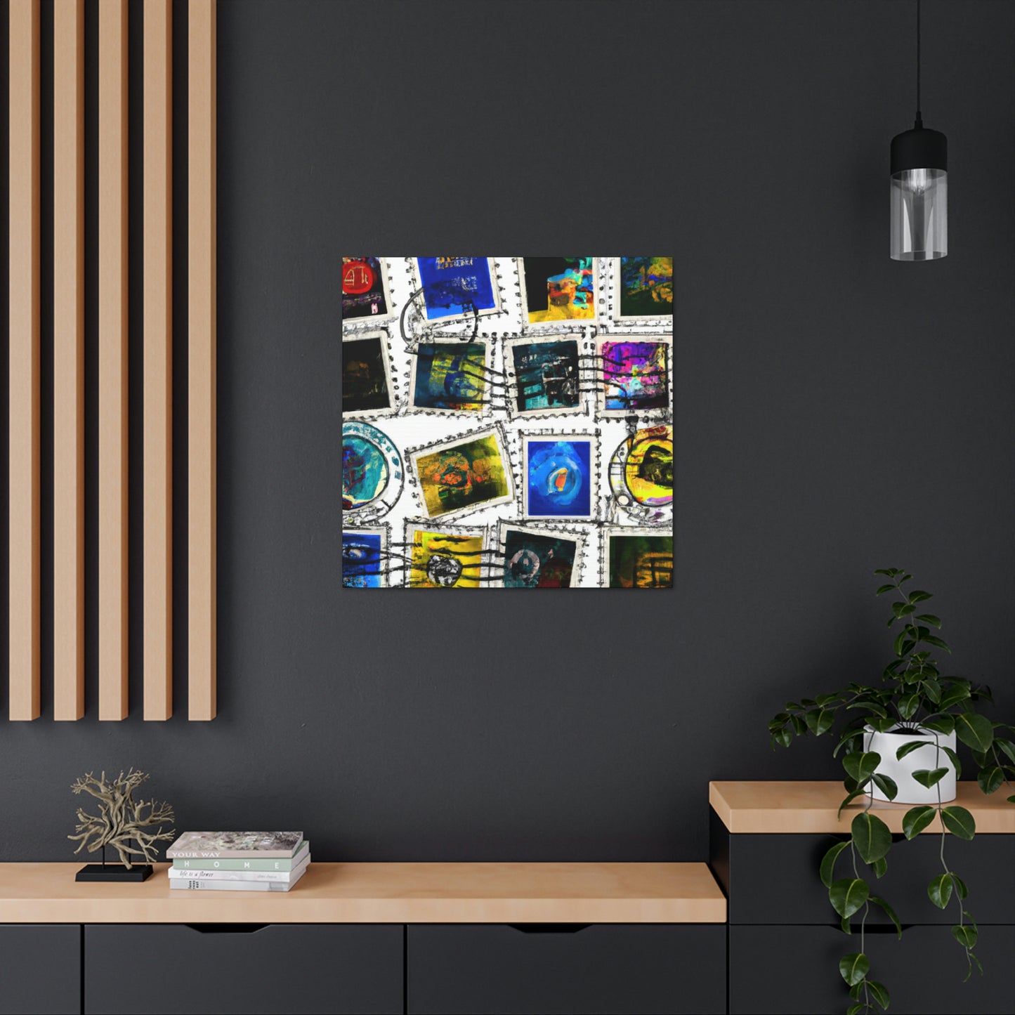 Worldly Wonders Postage Collection - Postage Stamp Collector Canvas Wall Art