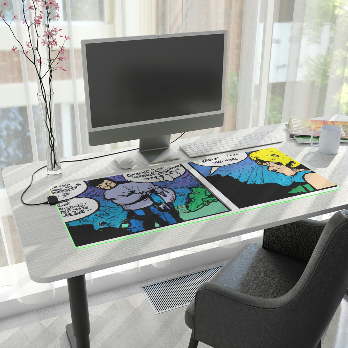 Rocky Rumble - Comic Book Collector LED Light Up Gaming Mouse Pad