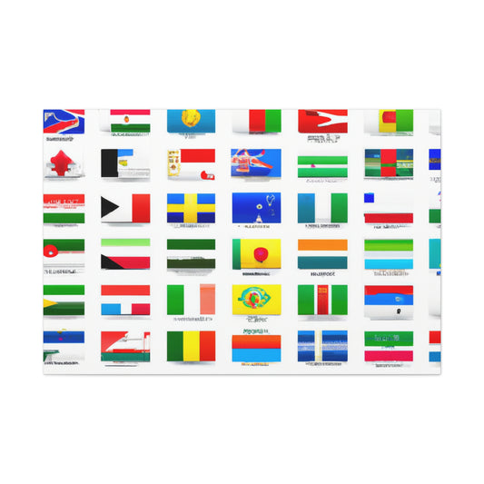 Charles Rudolf Driapsa (1827-1897) - Flags Of The World Canvas Wall Art