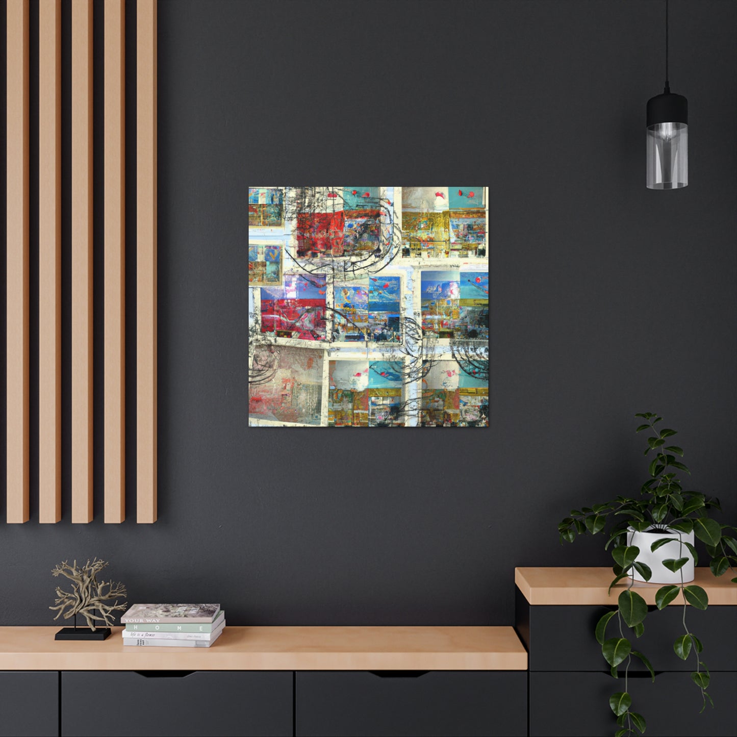 Global Greetings Stamps - Postage Stamp Collector Canvas Wall Art