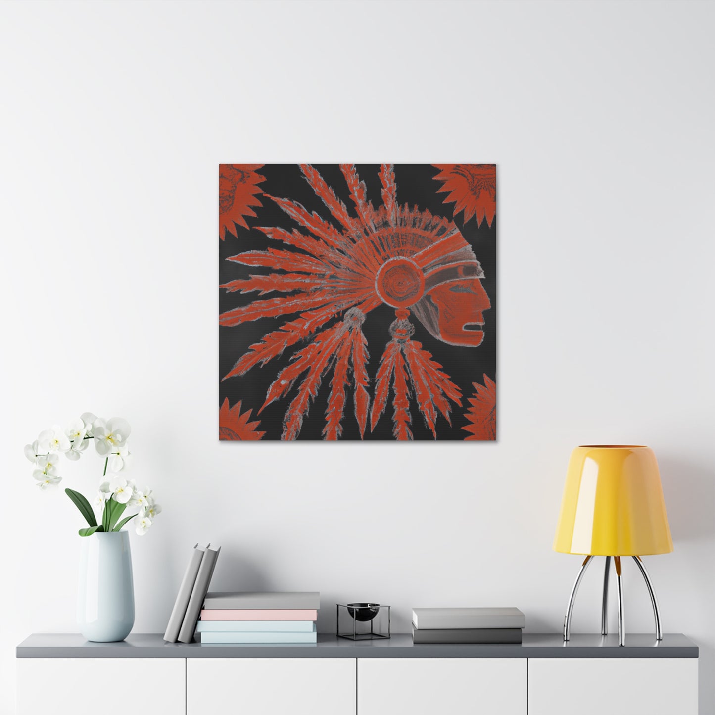 Running Elk - Native American Indian Canvas Wall Art