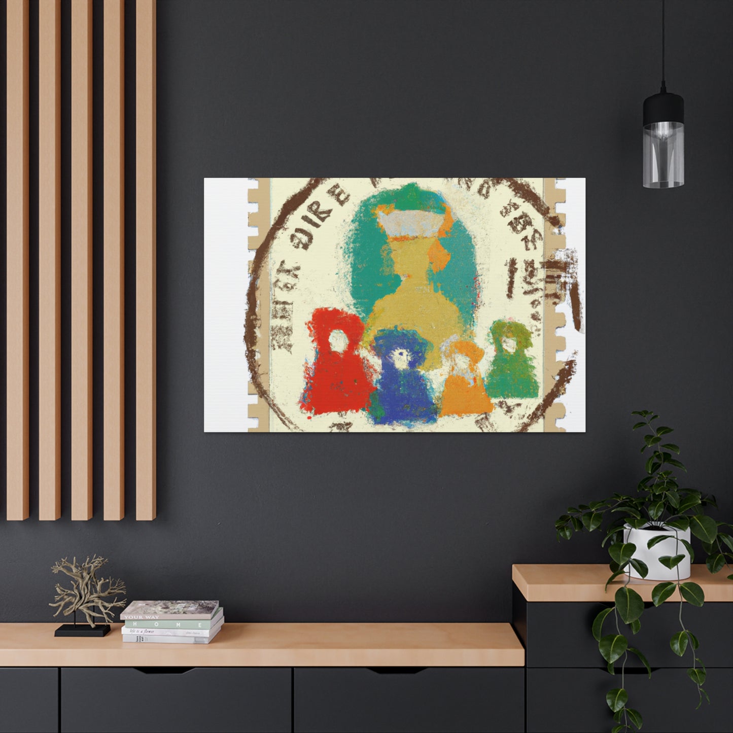 Global Celebration Stamps - Postage Stamp Collector Canvas Wall Art