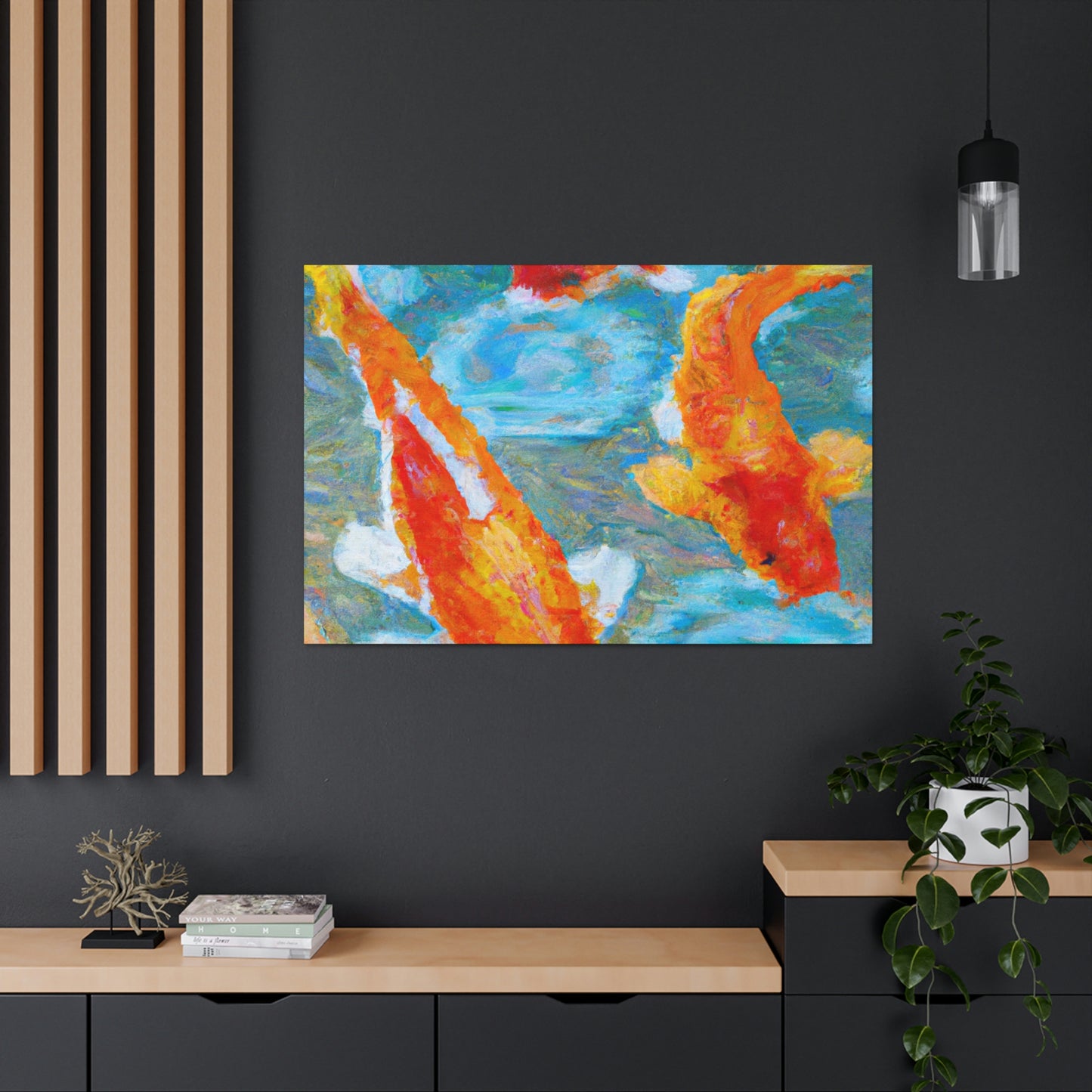 Gertrude the Bard - Koi Fish Canvas Wall Art