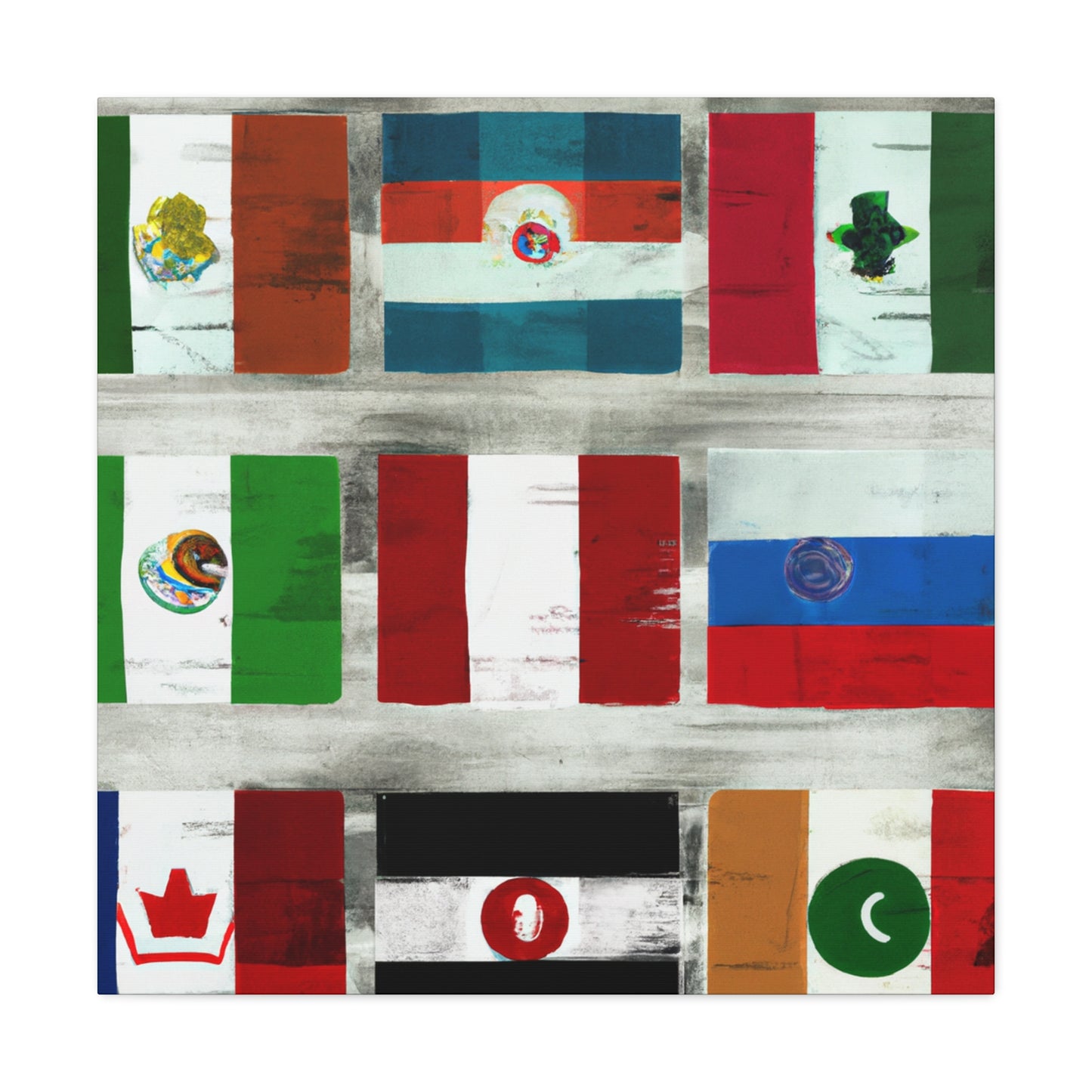 Joseph Addison Trumbull - Flags Of The World Canvas Wall Art