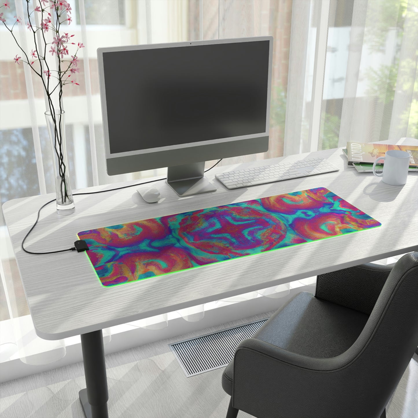 Mackenzie Maven - Psychedelic Trippy LED Light Up Gaming Mouse Pad