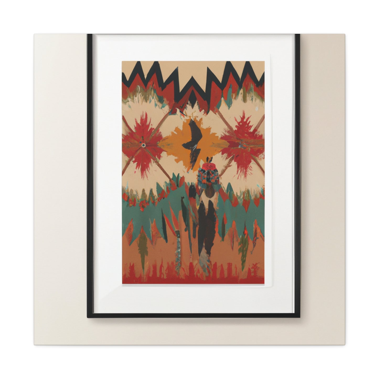 Running Wolf - Native American Indian Canvas Wall Art