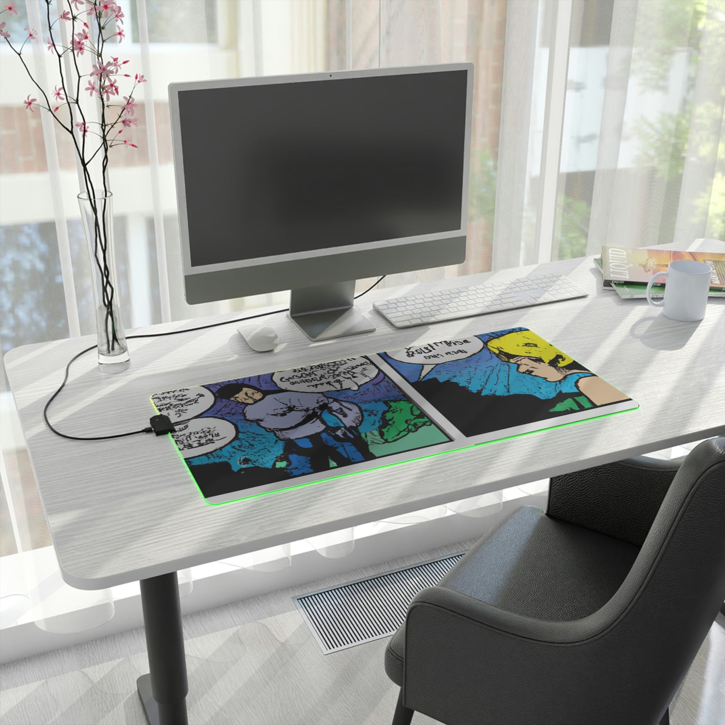 Rocky Rumble - Comic Book Collector LED Light Up Gaming Mouse Pad