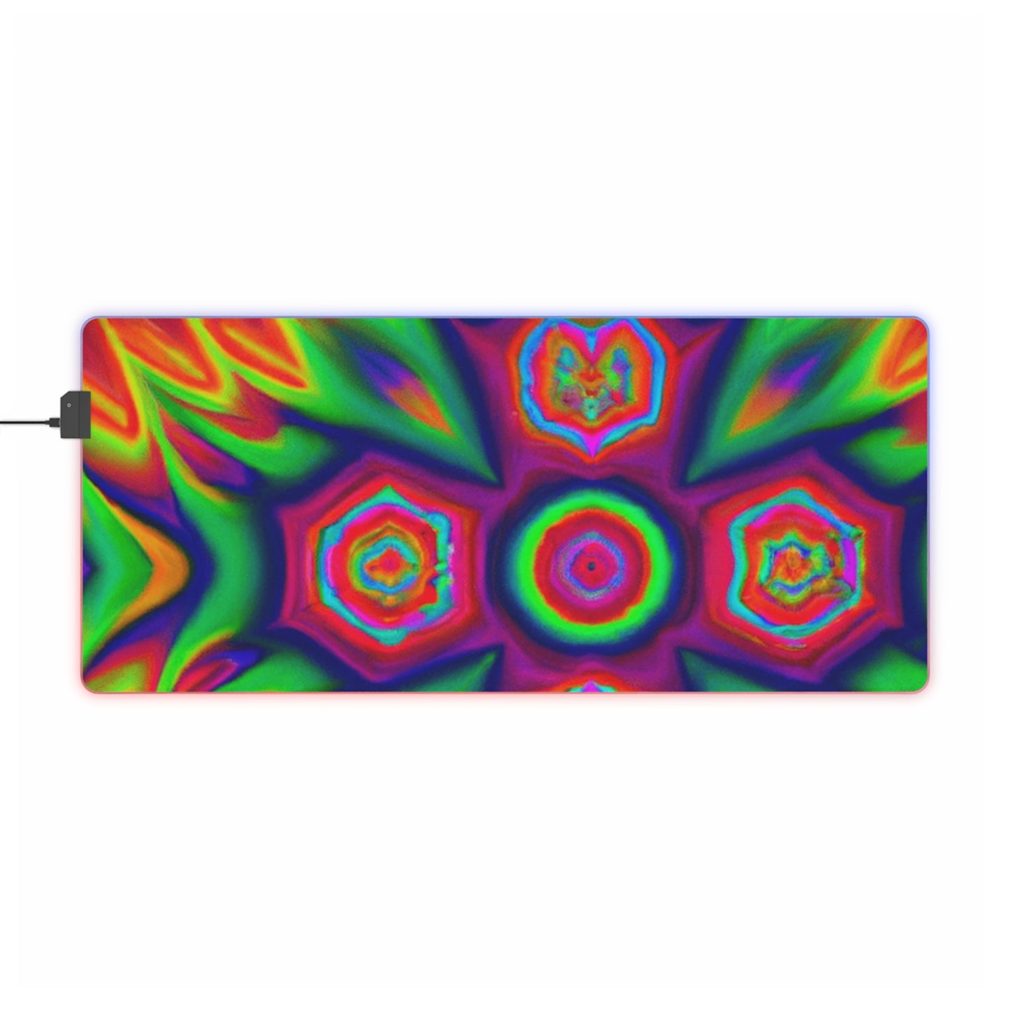 Betty the Boppin' Biker - Psychedelic Trippy LED Light Up Gaming Mouse Pad