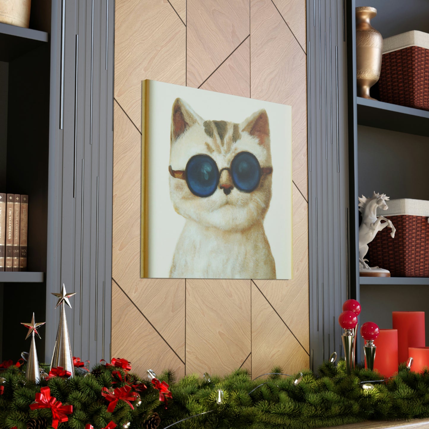 Sylvester "Sly" Slickpaw. - Cat Lovers Canvas Wall Art