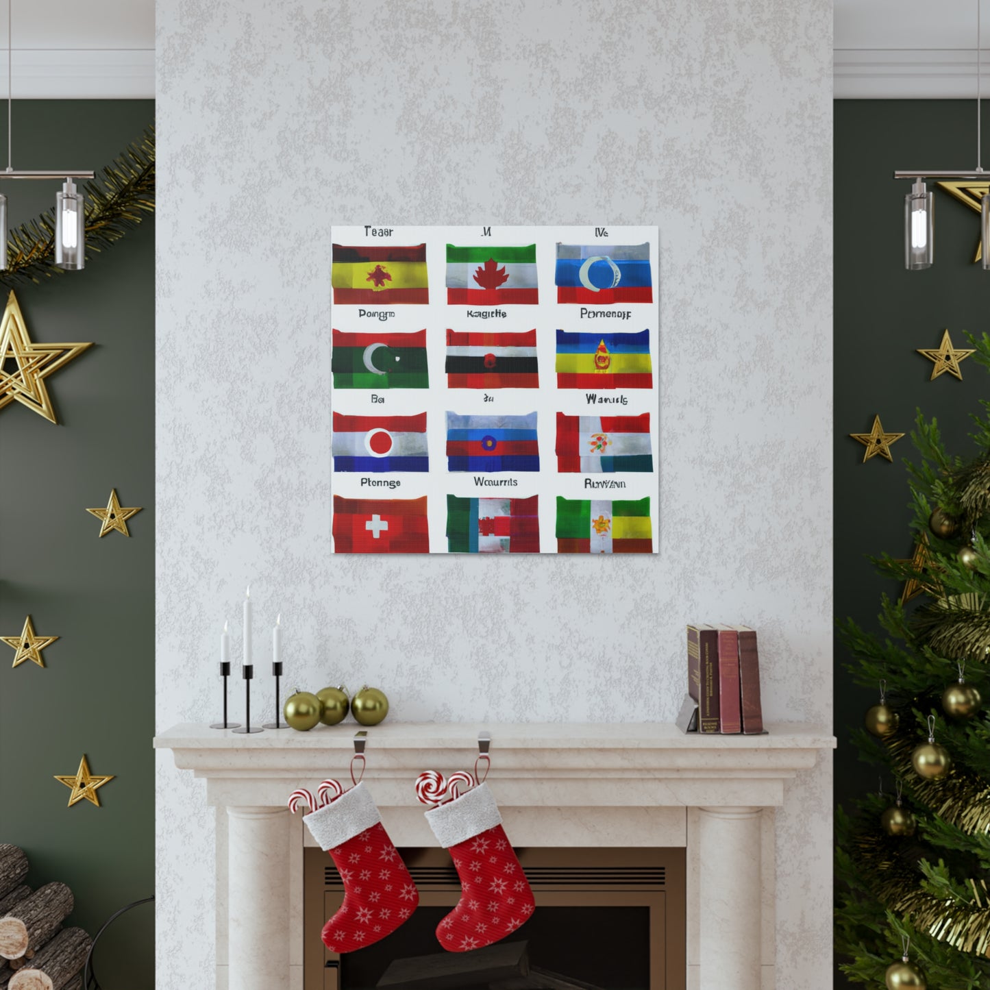 Elizabeth Smithson - Flags Of The World Canvas Wall Art