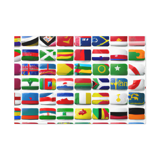 Lily Pickford - Flags Of The World Canvas Wall Art
