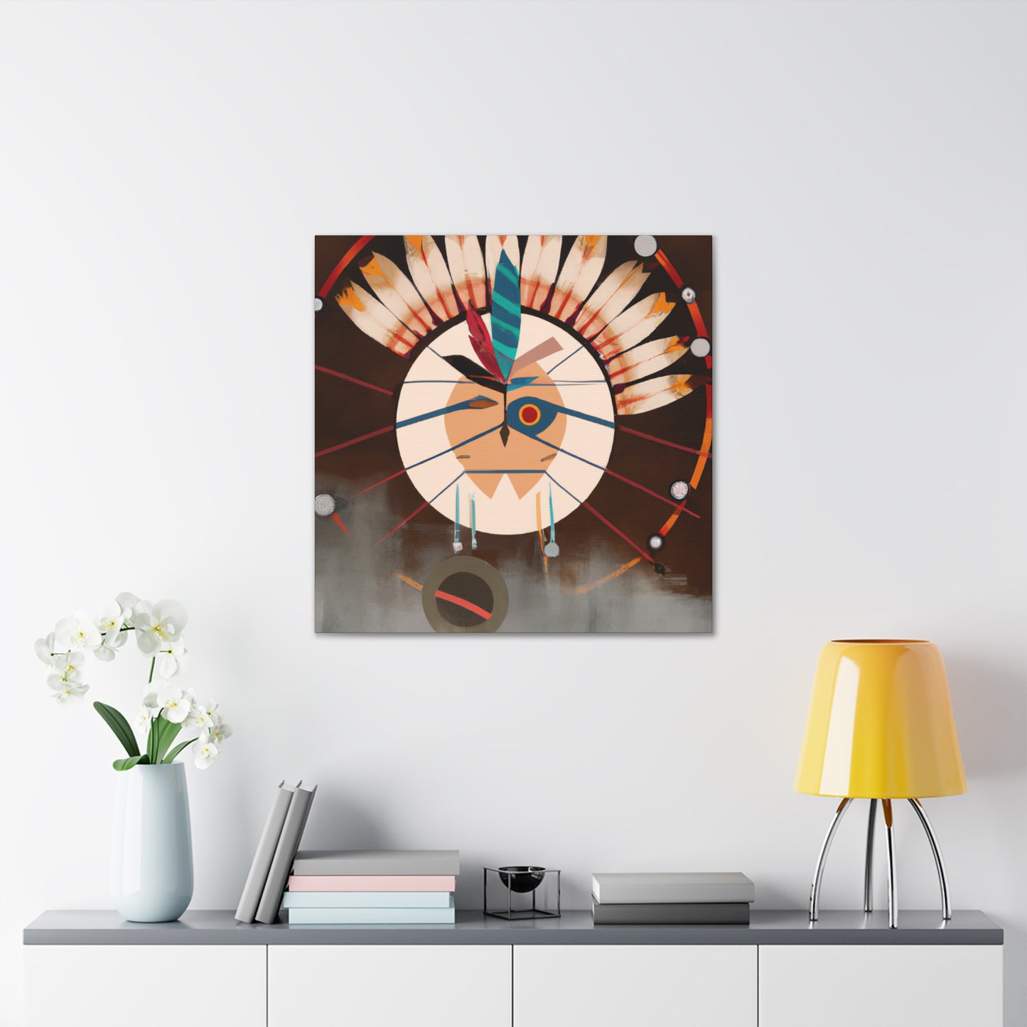 Running Elk - Native American Indian Canvas Wall Art