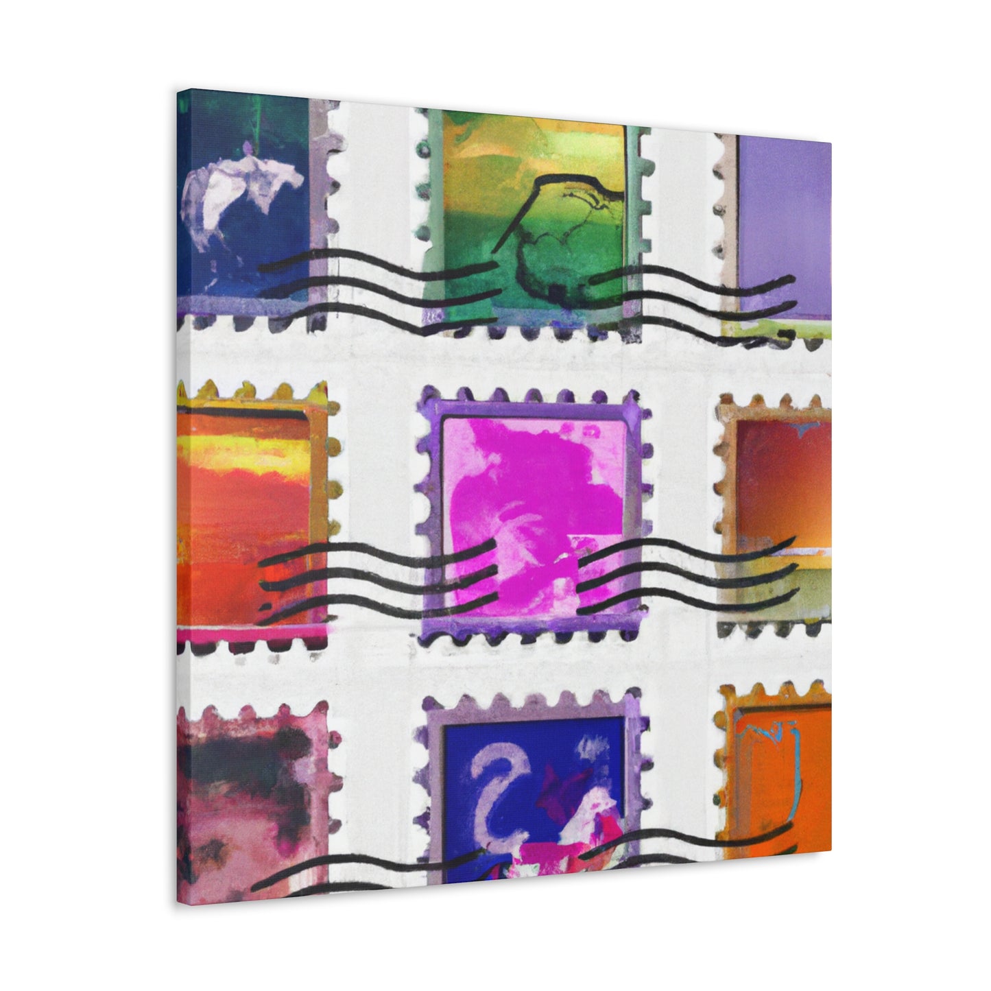 Global Stamp Collection - Postage Stamp Collector Canvas Wall Art