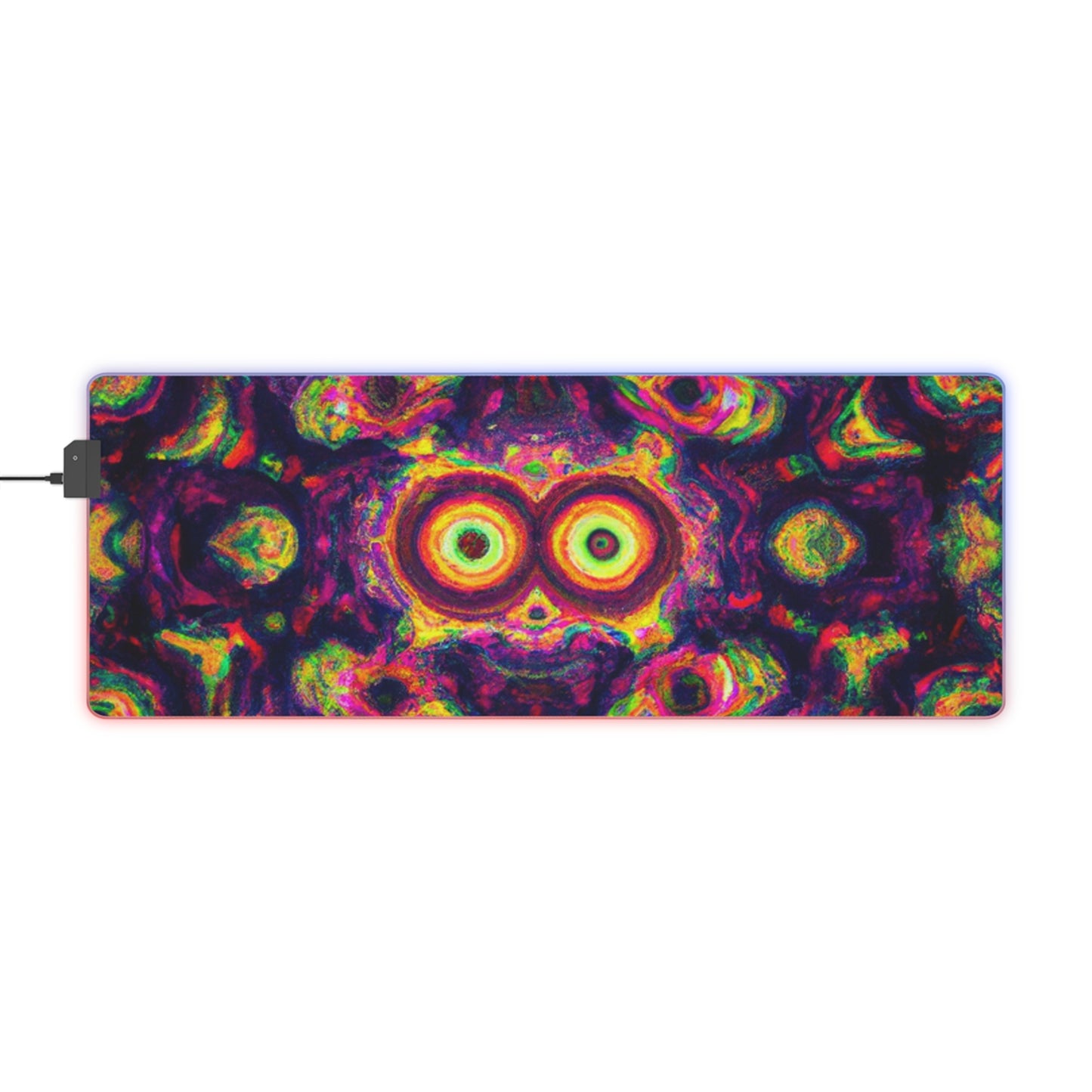 Peggy Pinball - Psychedelic Trippy LED Light Up Gaming Mouse Pad