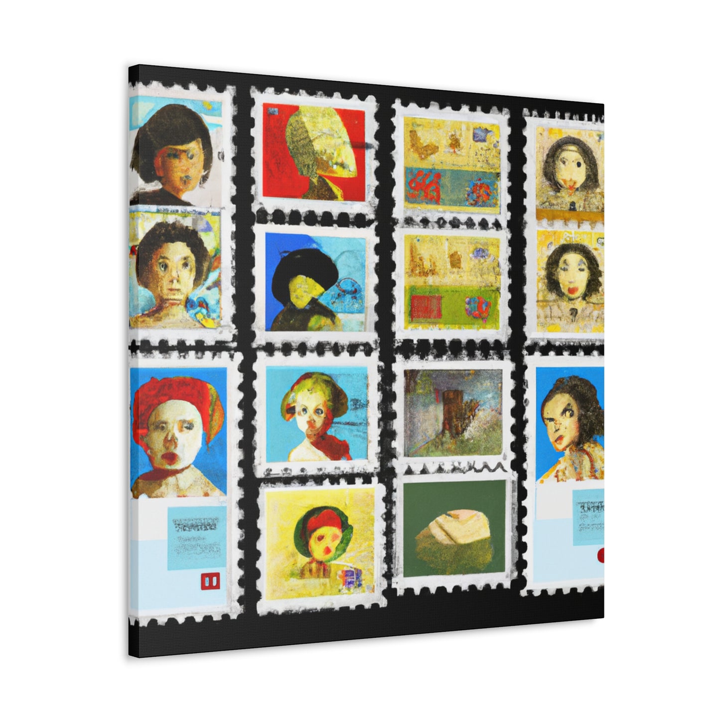 Global Heritage Stamps - Postage Stamp Collector Canvas Wall Art