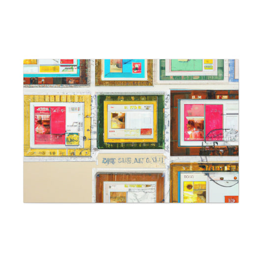 Global Journey Stamp Collection - Postage Stamp Collector Canvas Wall Art