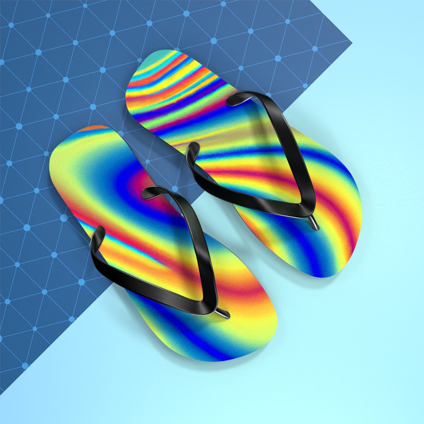 Emily Parkman, Shoe Maker - Psychedelic Trippy Flip Flop Beach Sandals