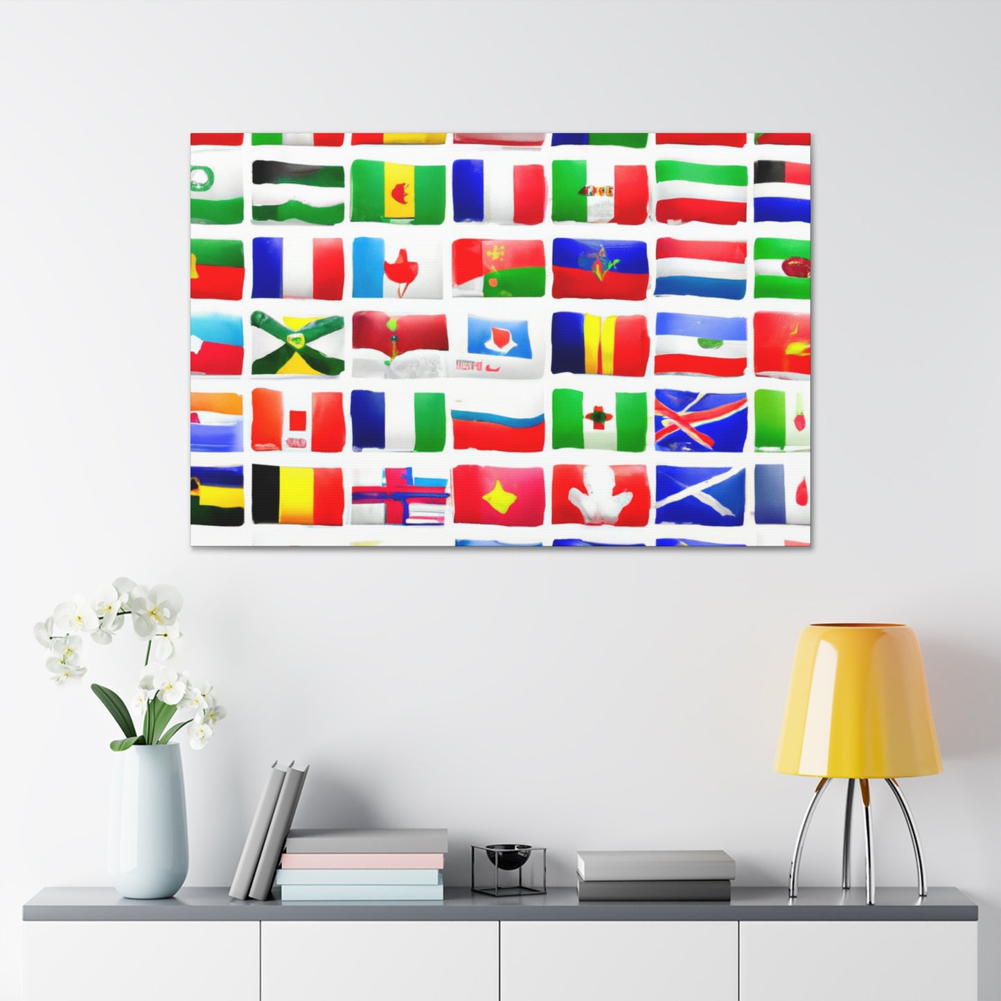 John William Reid - Flags Of The World Canvas Wall Art