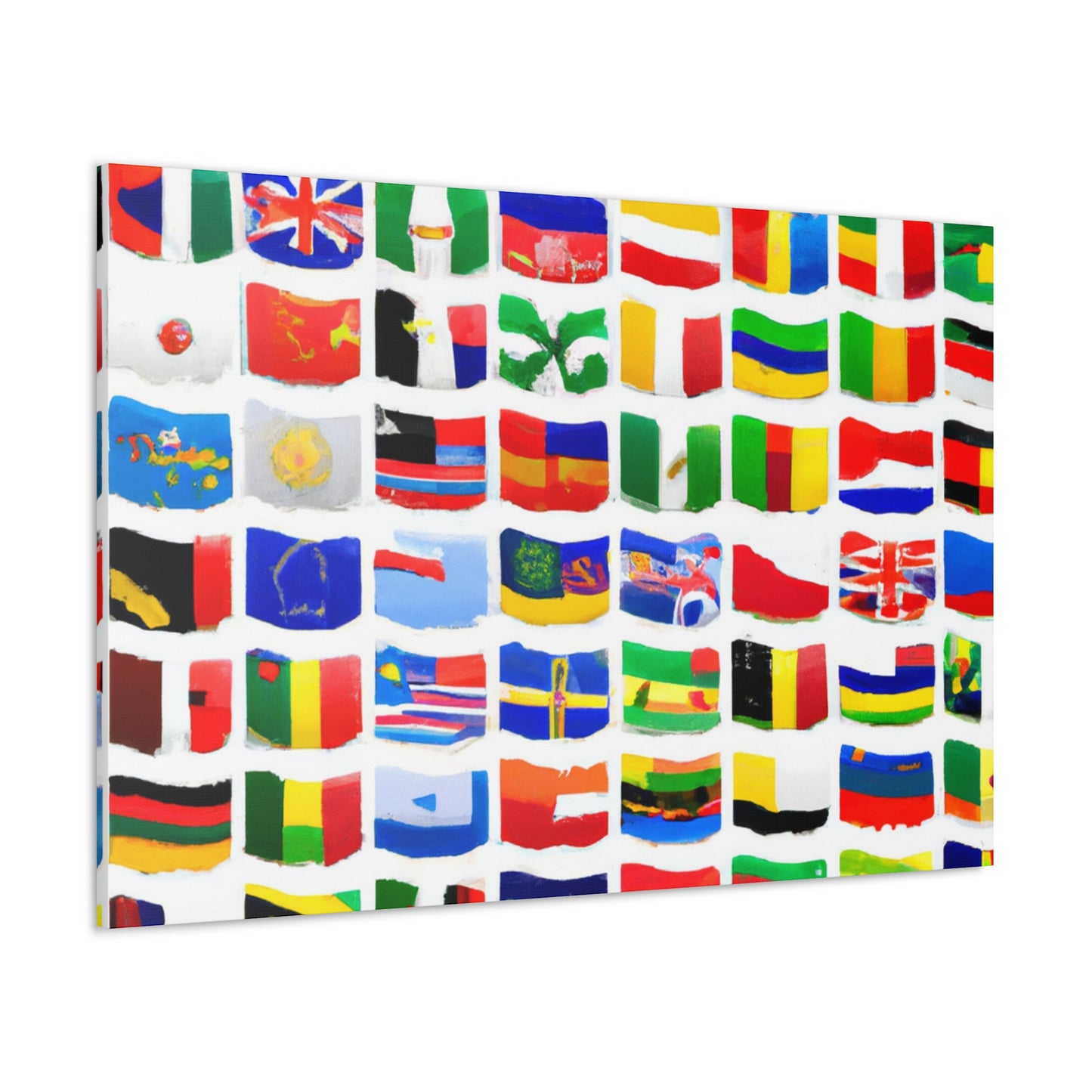 Ludwig Wiedemann - Flags Of The World Canvas Wall Art