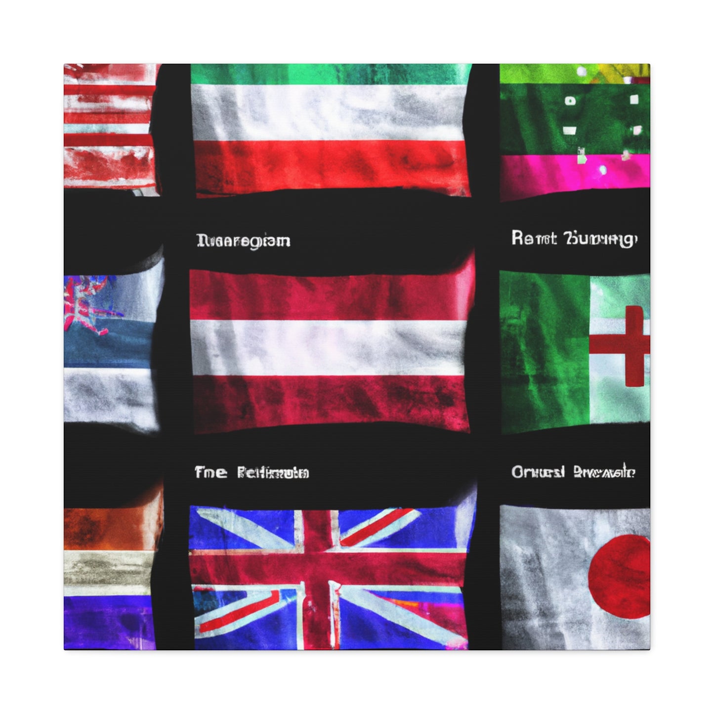 Marianne Pelosi - Flags Of The World Canvas Wall Art