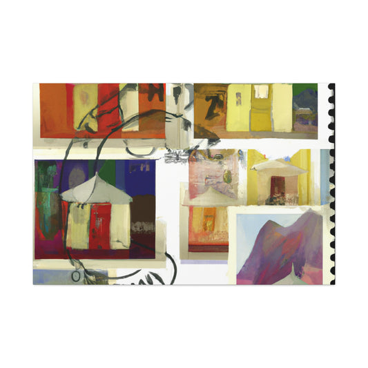 Global Mails. - Postage Stamp Collector Canvas Wall Art