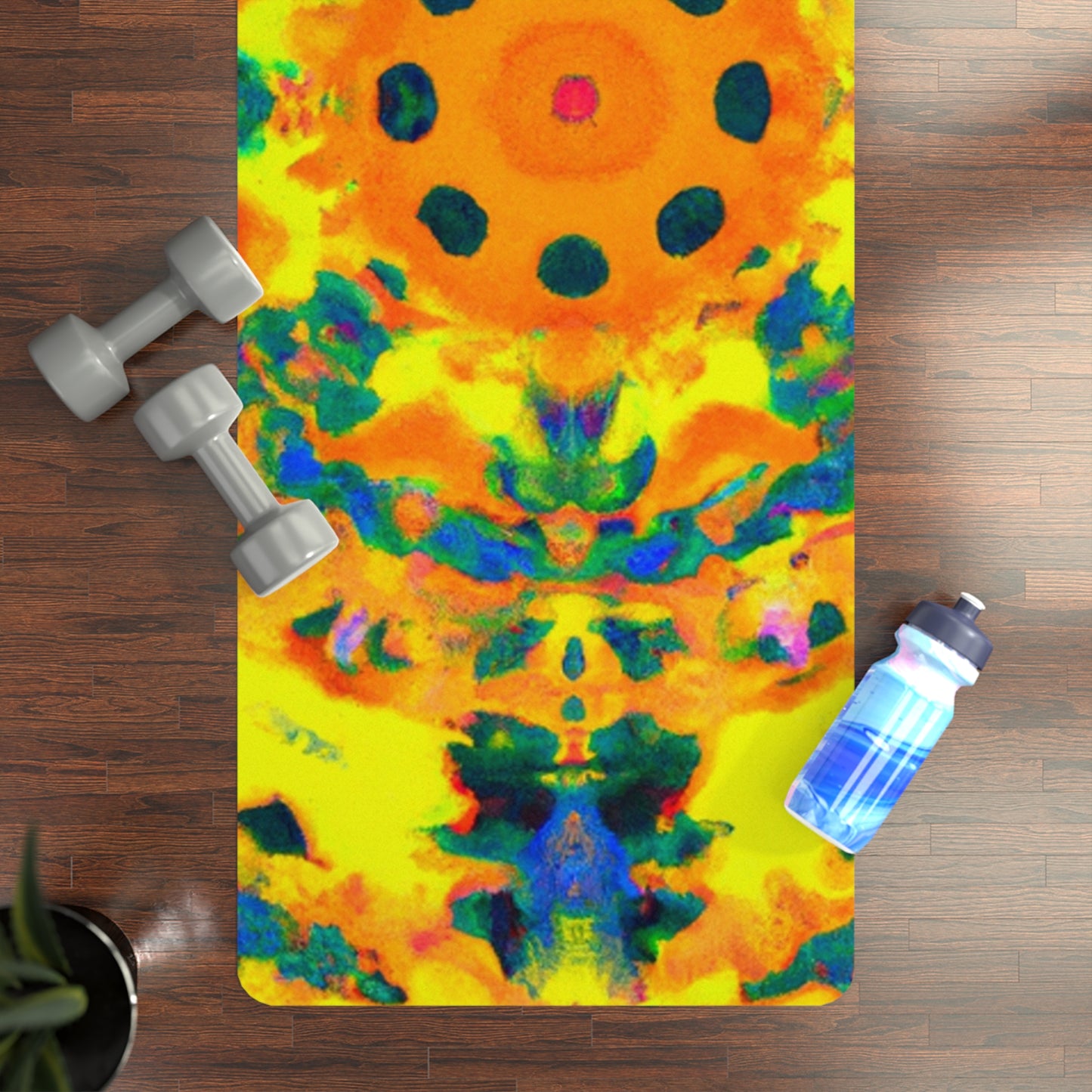 Hari Krishna Das - Psychedelic Yoga Exercise Workout Mat - 24″ x 68"