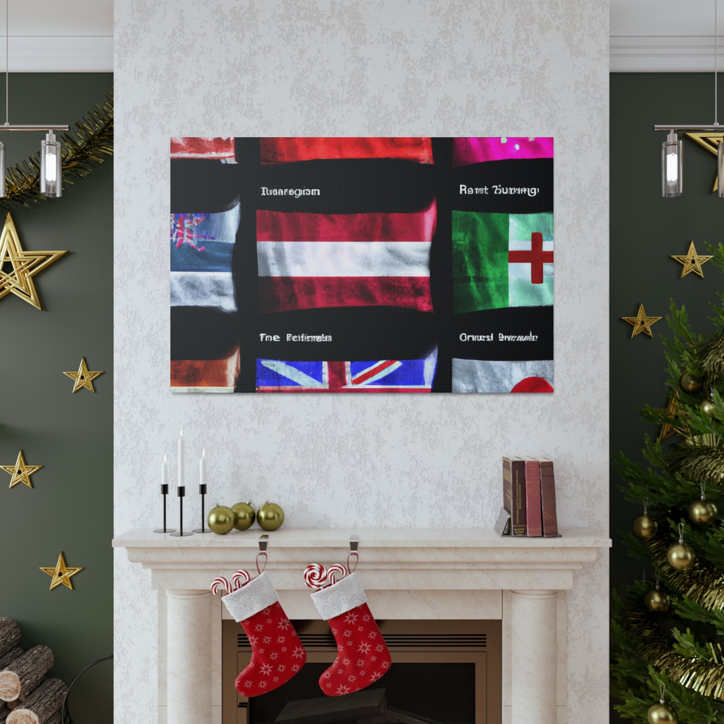 Marianne Pelosi - Flags Of The World Canvas Wall Art