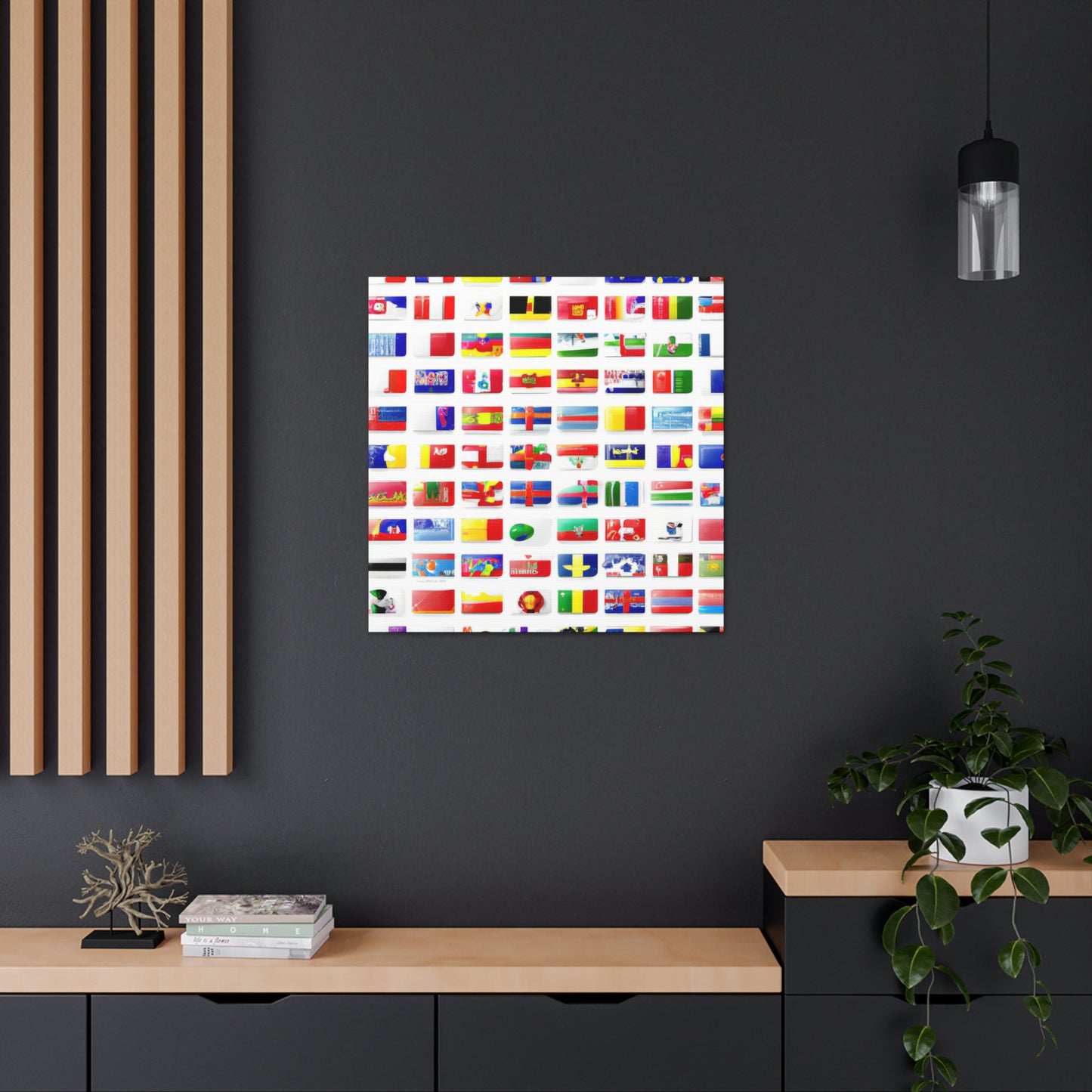 John Webster Smith - Flags Of The World Canvas Wall Art