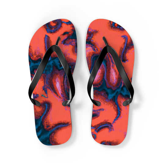 Elizabeth Ruby Shoe Co. - Psychedelic Trippy Flip Flop Beach Sandals