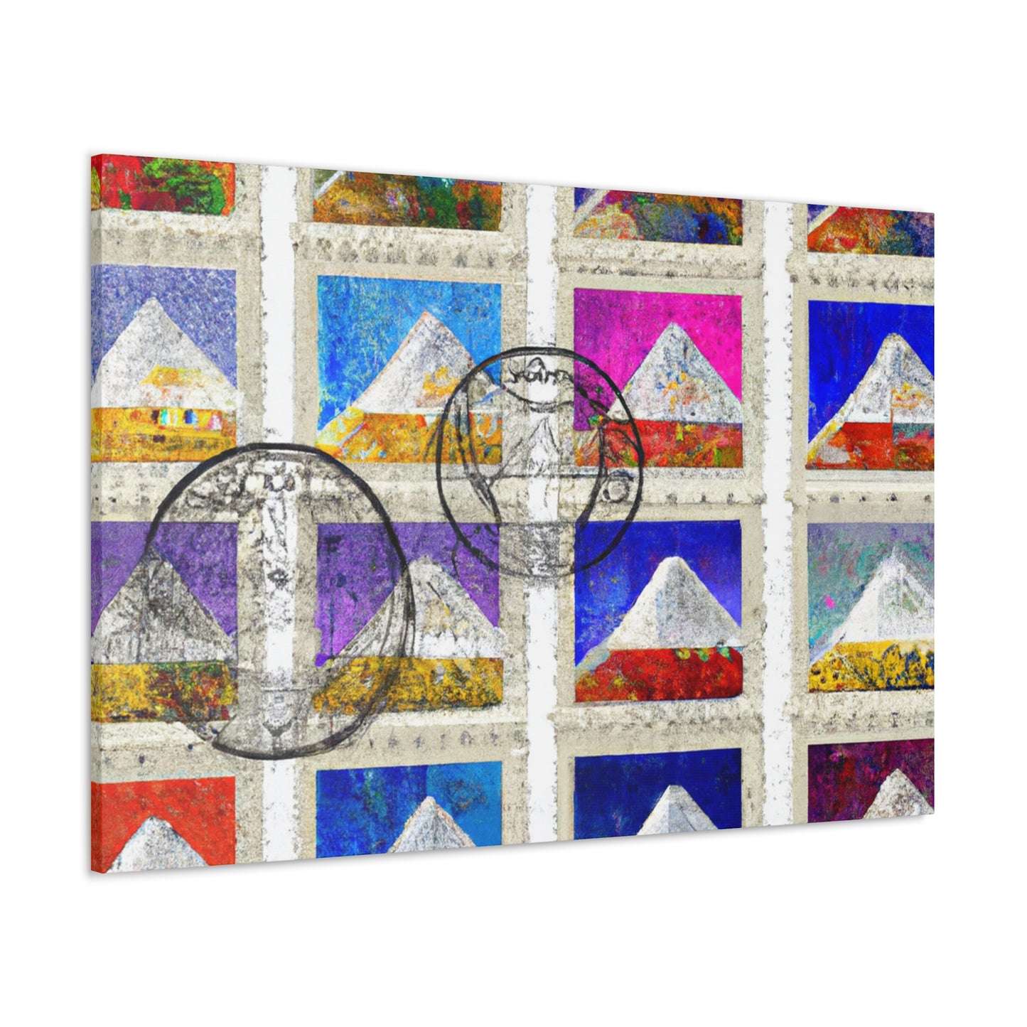 "Global Treasures" - Postage Stamp Collector Canvas Wall Art