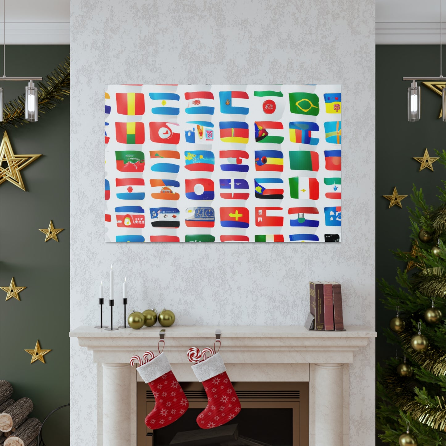 Louisa Pickford - Flags Of The World Canvas Wall Art