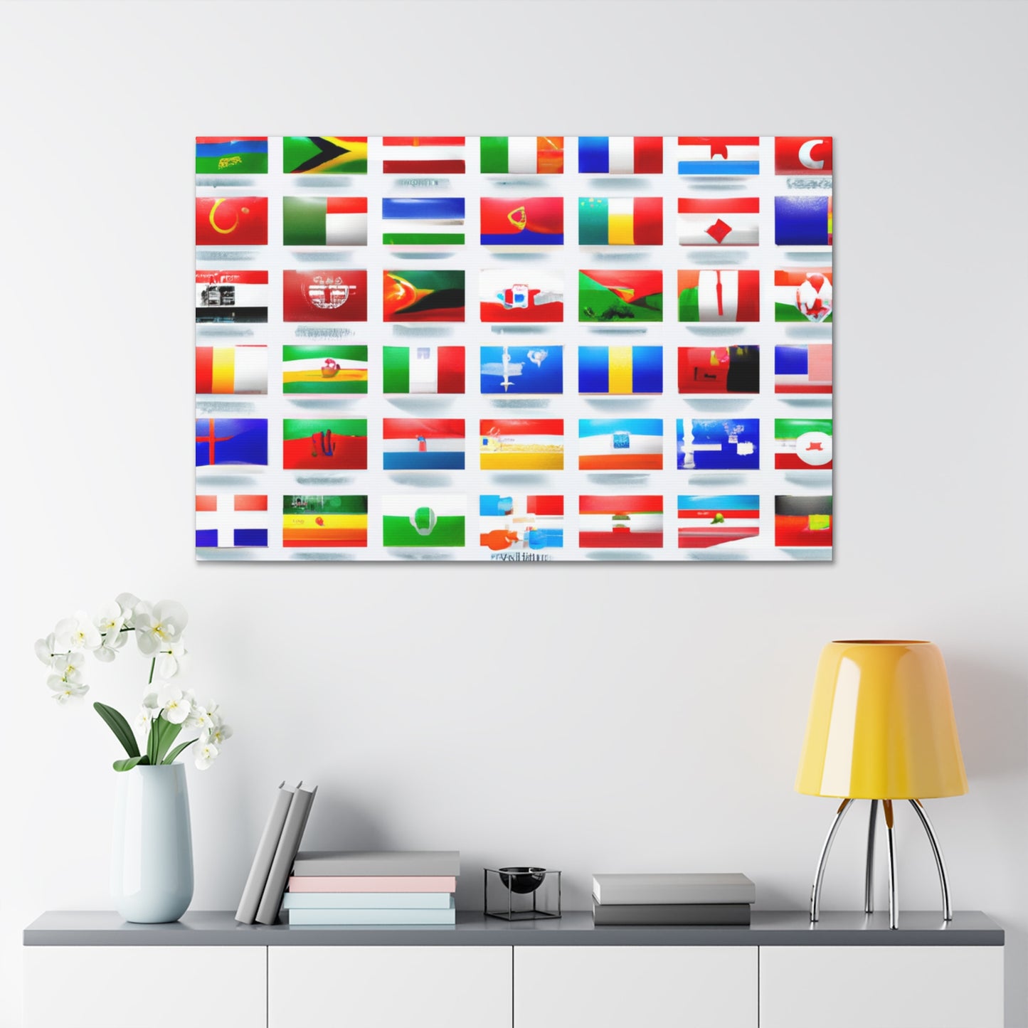 John Bartlett - Flags Of The World Canvas Wall Art