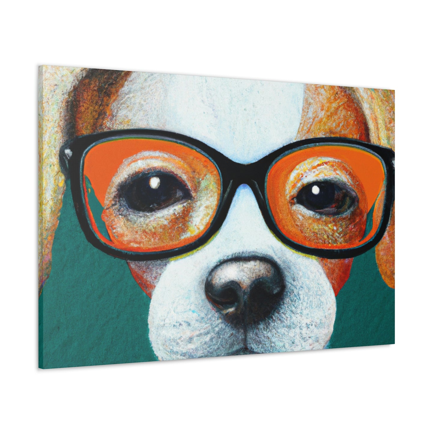 Rocky the Cat-racer - Dog Lovers Canvas Wall Art