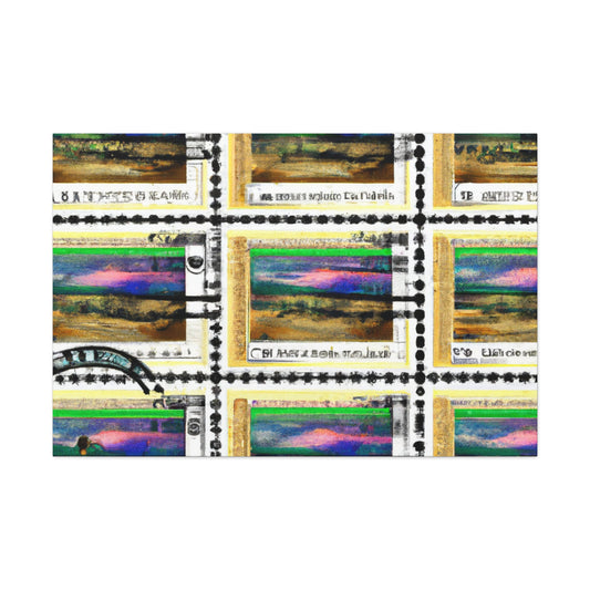 Global Celebration Stamps - Postage Stamp Collector Canvas Wall Art