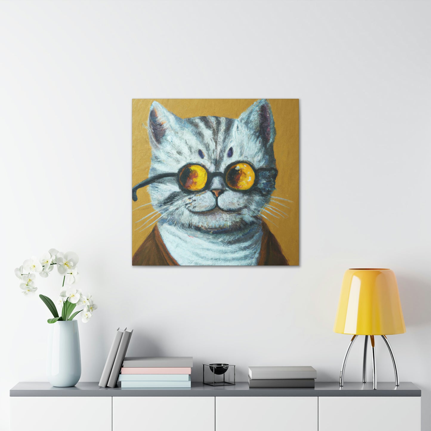 Rocky the Cat - Cat Lovers Canvas Wall Art