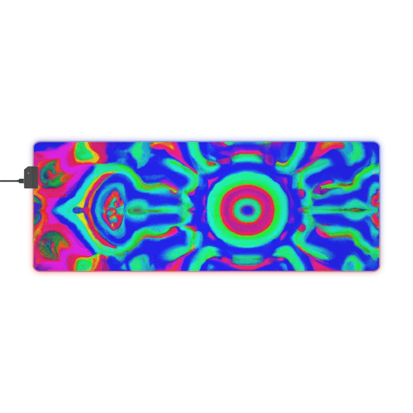 Rocky Polka - Psychedelic Trippy LED Light Up Gaming Mouse Pad