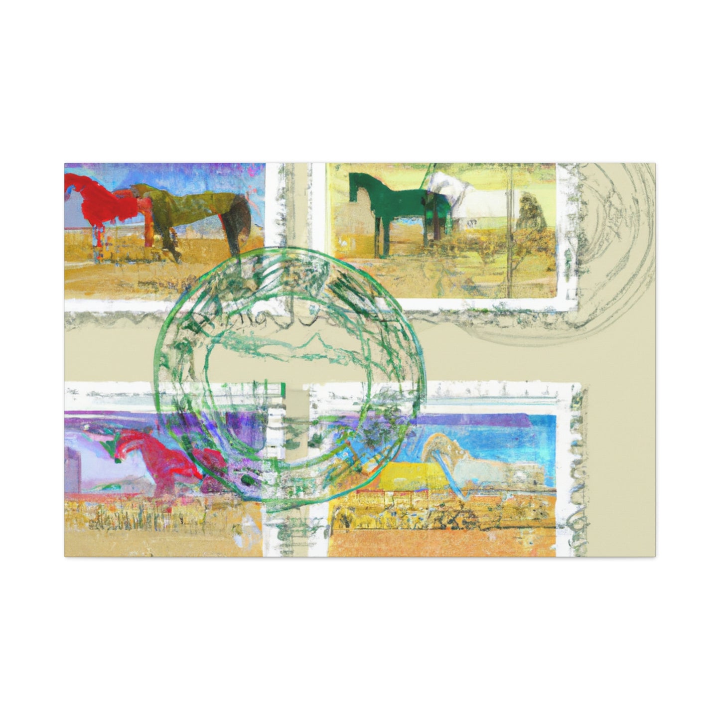 Cultural Celebrations Collection - Postage Stamp Collector Canvas Wall Art