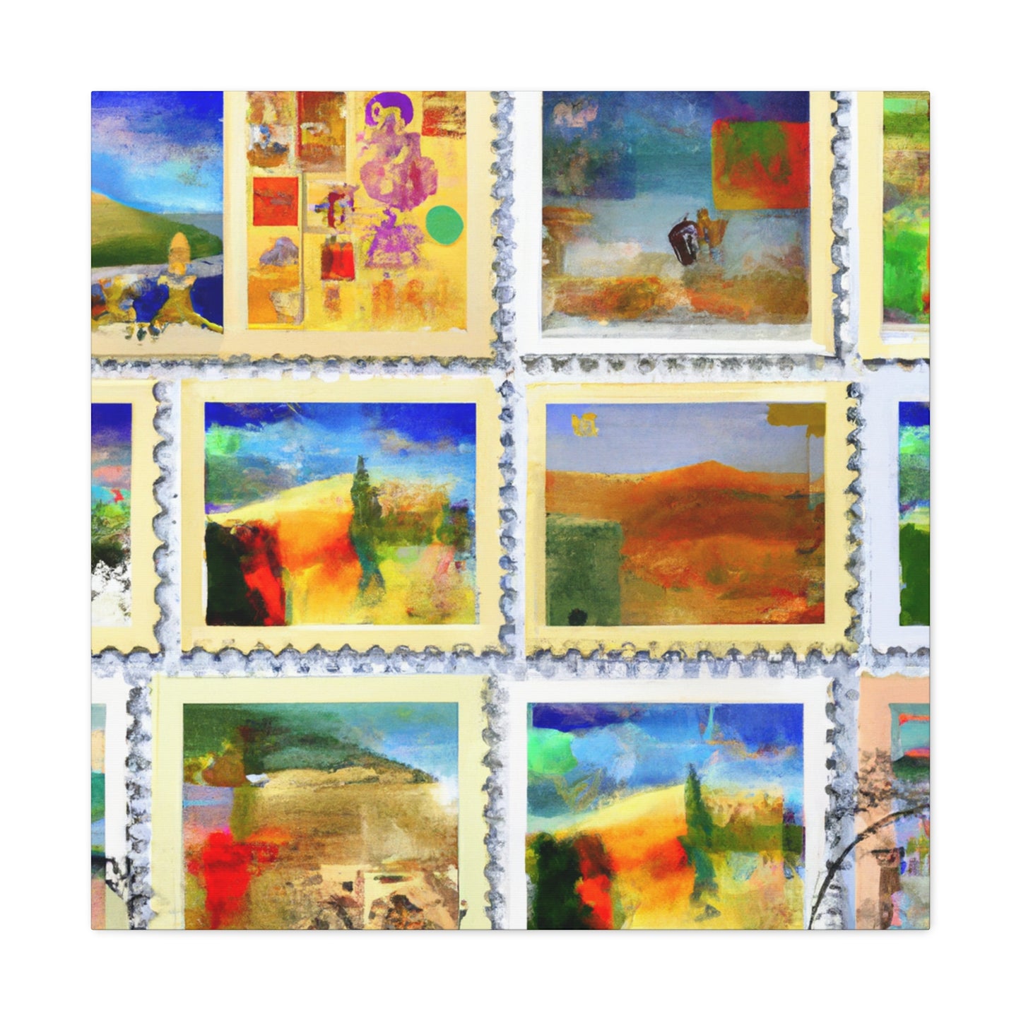 Global Commemorative Stamps - Postage Stamp Collector Canvas Wall Art