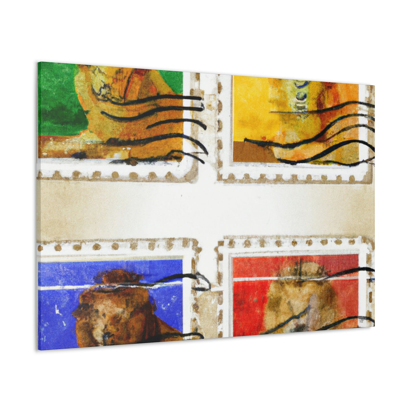 GlobalGems - Postage Stamp Collector Canvas Wall Art
