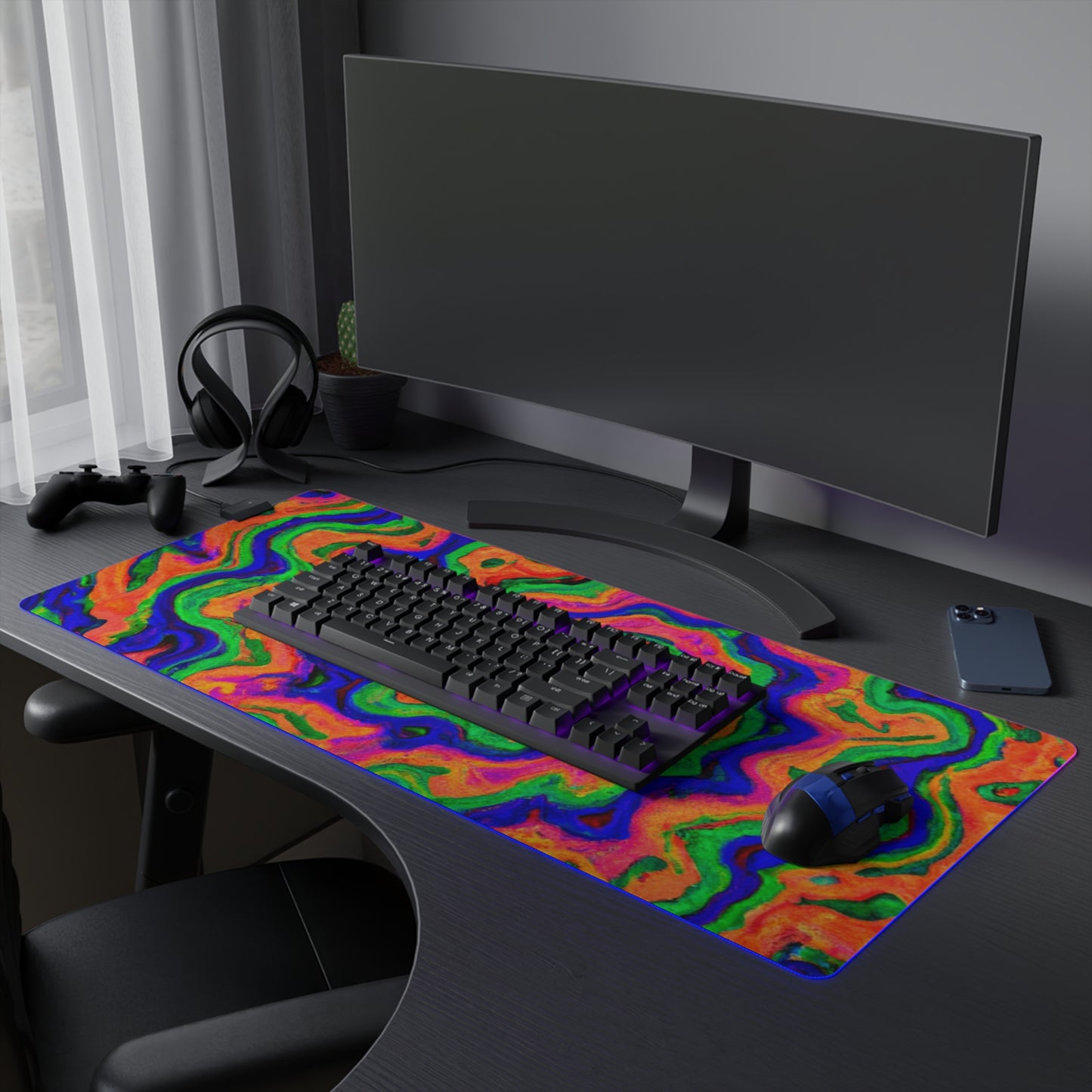 Emily the Enchantress - Psychedelic Trippy LED Light Up Gaming Mouse Pad