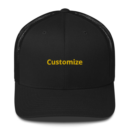 Make your own Customizable text Trucker Cap Hat