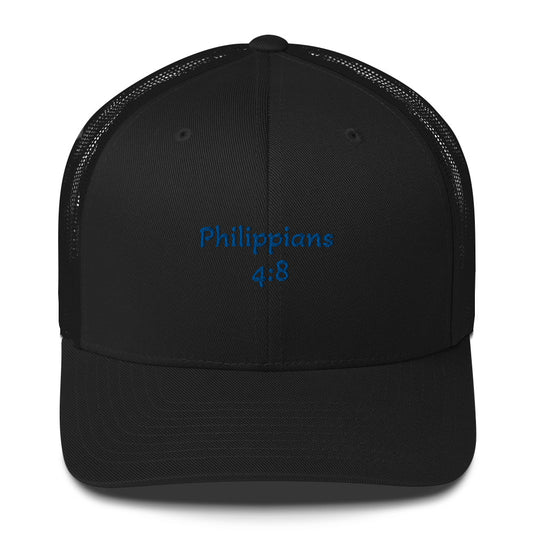 Philippians 4:8 Peace Bible Verse Christian Christianity Trucker Cap Hat