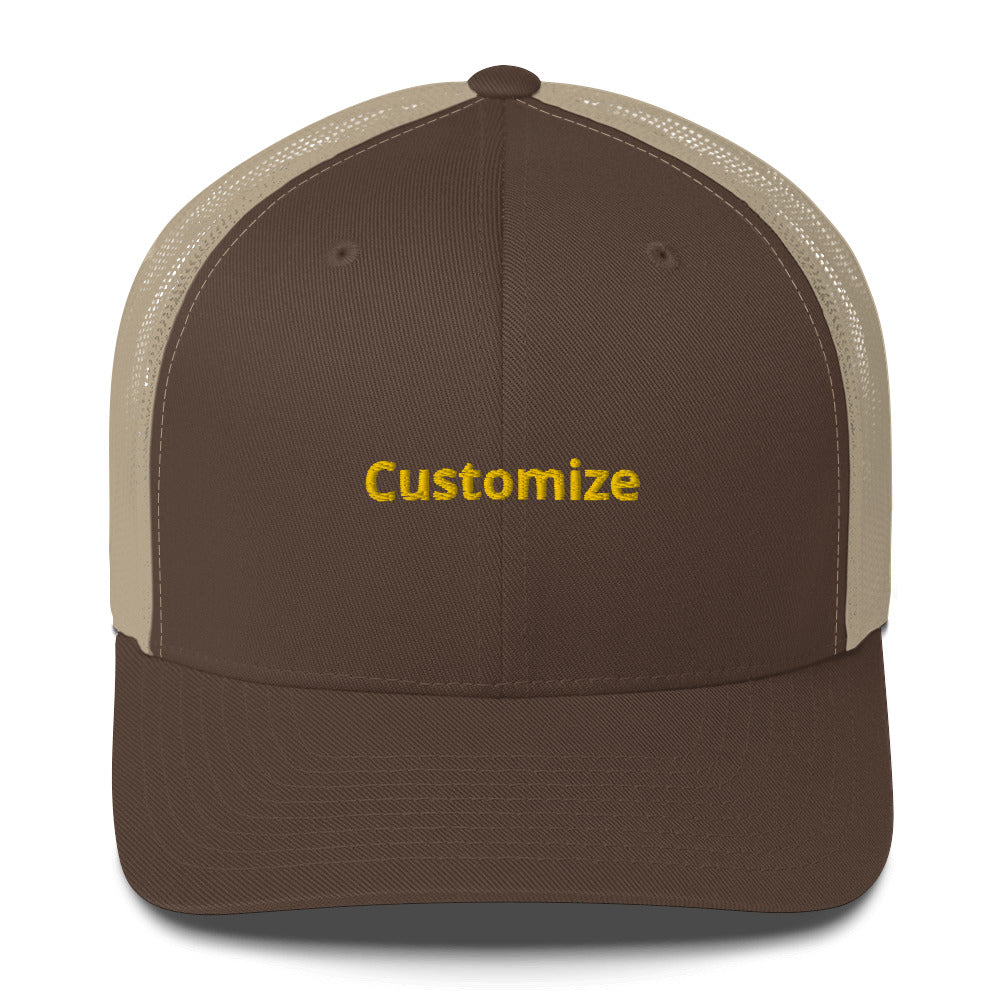 Make your own Customizable text Trucker Cap Hat
