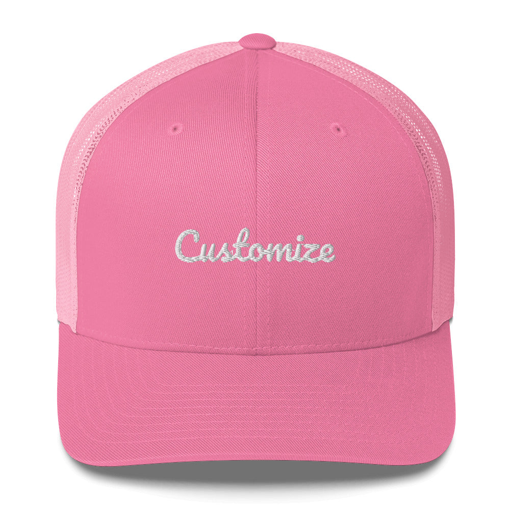 Make Your Own Customizable Text Trucker Cap Hat